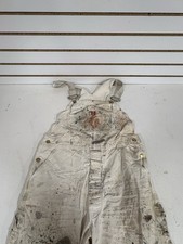 Dickies Painters Bib Mens Overalls Large White Utility Carpenter Workwear BH