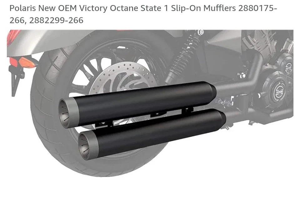 Silenciadores sin cordones Polaris 2880175-266 Victory Octane 2017 nuevos en caja de tungsteno etapa 1 Foto 3 de 4
