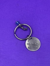 I  m Really A Mermaid Silver Charm Keychain Gift for Beach  Ocean Lovers