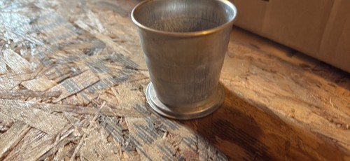 Vintage Collapsible Aluminum Travel Camping Cup