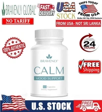 Bravenly Global Calm Mood Support 60 Capsules - New / Sealed! Exp 2/2027 🔥🔥