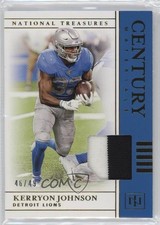 2019 National Treasures Century Materials Prime 46/49 Kerryon Johnson 0u5r