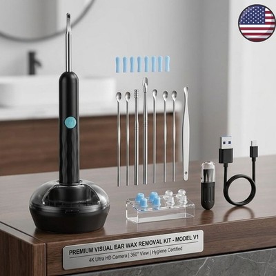WiFi Visual Ear Wax Removal Tool 1080P Otoscope Camera Cleaner For iPhone 