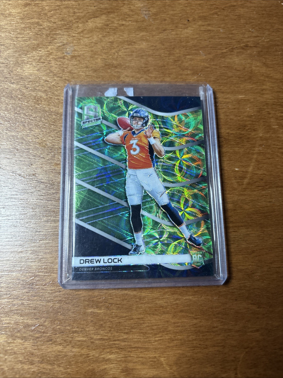 Drew Lock 2019 Panini Spectra Neon Green Scope Holo Prizm /35 Rookie Card MINT