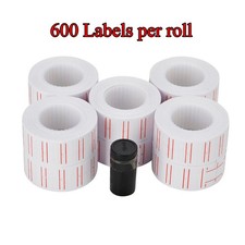10 Rolls White Price Gun Labels 600/Roll for Mx-5500 Pricemarker Stickers  Ink