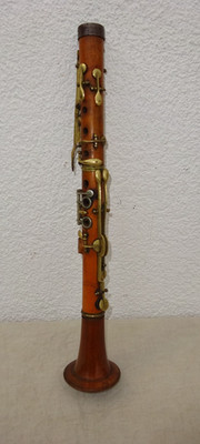 Alte Klarinette Buchsbaum  Brandstempel Anton Hüller ca. 44,5 cm