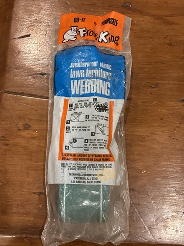 Green PW17 Vintage Frost King Lawn Furniture Webbing New Unopened 2 1/4" x 17’ - Picture 3 of 3