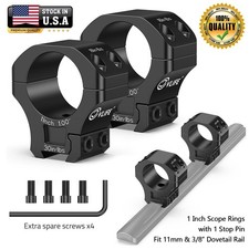 1" Medium Profile Scope Rings Mount for 11mm  3/8 inch Dovetail Rail Heavy Duty