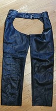 UNIK LEATHER APPAREL Black Chaps L Men  s Size L Motorcycle