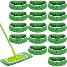 Nuogo 8 Pack Reusable Wet Mop Pads Refills Compatible with Swiffer Sweeper Mo...