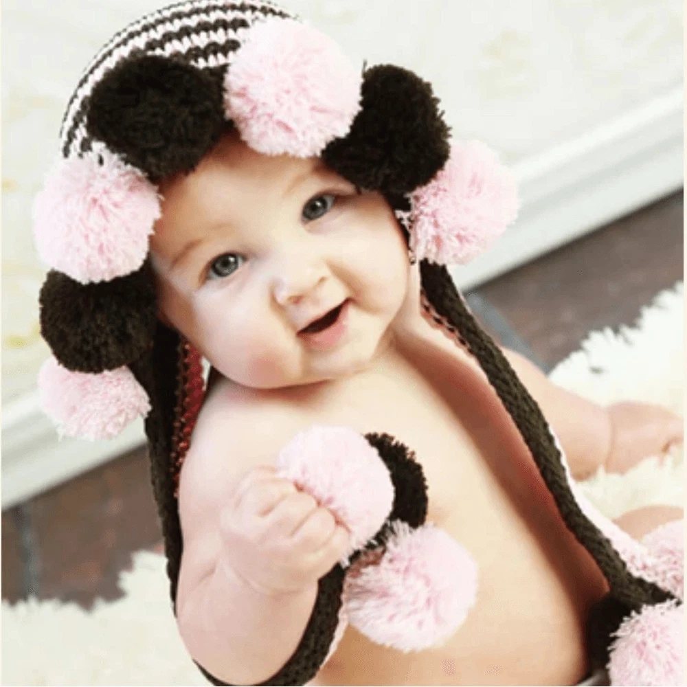 Bebe Chapeau Toddler Girl Patterson Hat Pink Brown Pom Poms 12-24 months NEW
Opens in a new window o