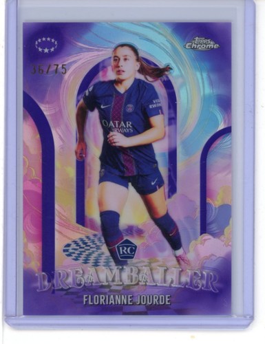 2025-26 TOPPS CHROME UEFA WOMEN\'S UWCL DREAMBALLER PURPLE FLORIANNE JOURDE 36/75