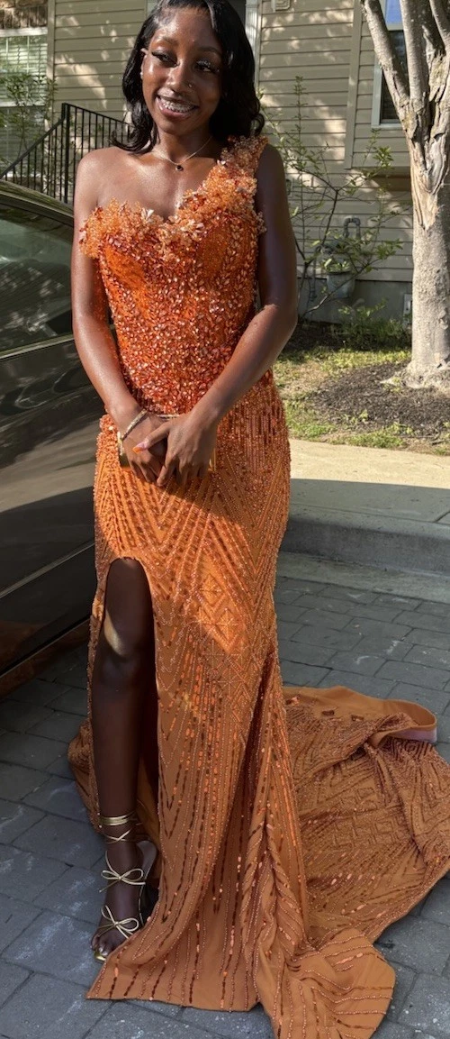Orange Sequin Dresses for Women for sale | eBay