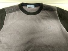 Harmont Blaine Jeans Round Neck Grey Black Wool Blend Sweater - Size Small