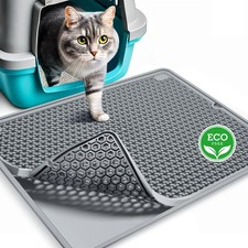 Cat Litter Mat  Litter Box Trapping Mat for Kitty  Waterproof  Anti-Tracki...