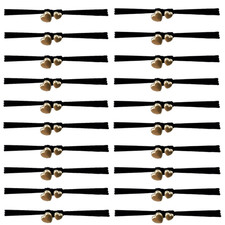 20 Pcs Stretch Hair Ties Seamless Ponytail Holders Black Elastic Hair Scrunchies