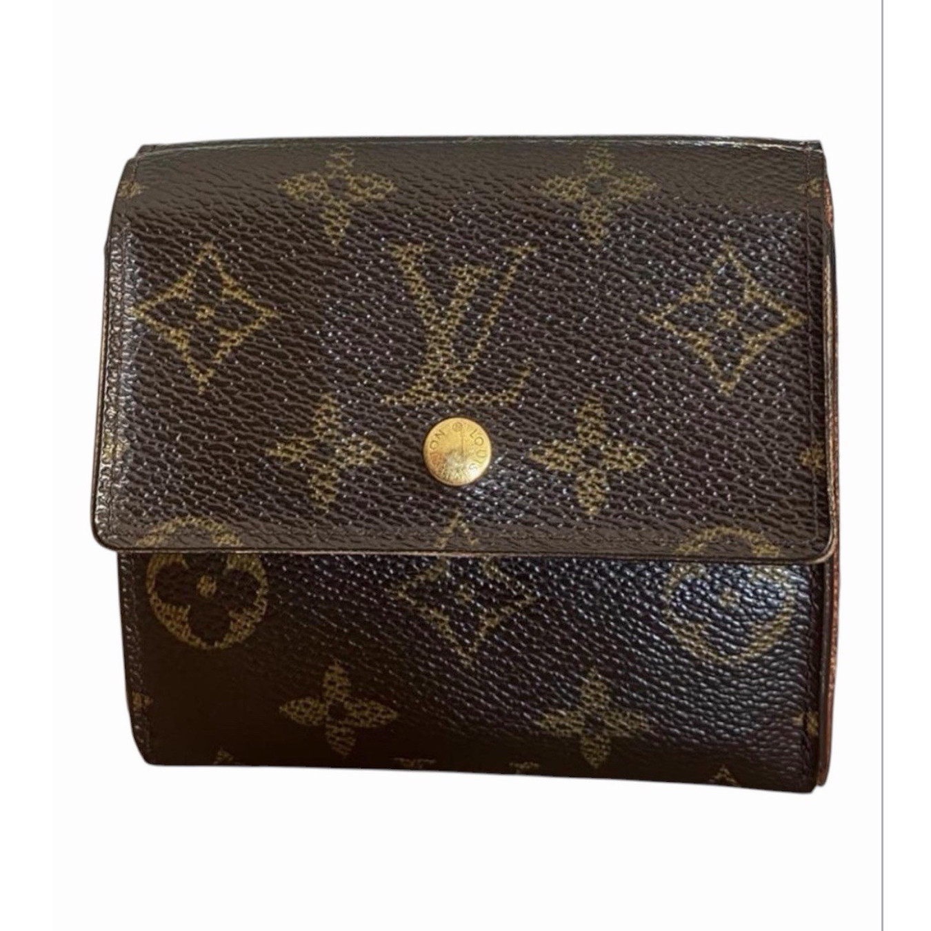 Louis Vuitton Brown Monogram Logo Bifold Folding Wallet for Women