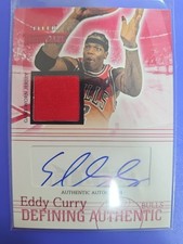 🏀 EDDY CURRY 2004-05 Fleer Throwbacks Defining Auto/Jersey On Card /249