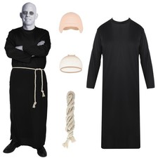 NTYNTY Costume Uomo Zio Fester Set Cosplay con Lungo Nero Taglia L, 