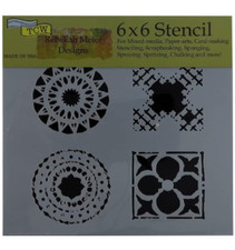 Mandala Art Texture Stencil 6x6 Inch Layering Painting Journaling Cards Decor