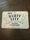 Vintage Enjoy Bluff City Pilsner Beer Sign Metal, Alton Illinois 7”x10”