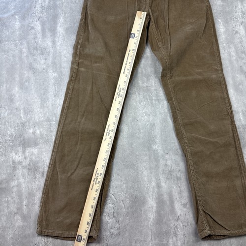 Red Camel Pants Men's32x34 Brown Straight Leg Corduroy Handcrafted Jeans Y2K 90s - Picture 5 of 11