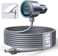 Mini Car Adapter Cable 12V 24V Charger Dual USB PD Ports
