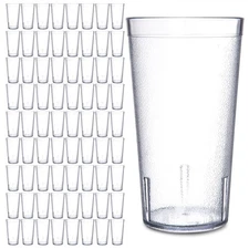 Stackable Tumbler Plastic Tumbler with Pebbled Exterior for Restaurants, Cate...