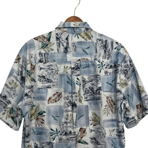 Cooke Street Honolulu Men's Short Sleeve Hawaiian Button Down Shirt Size L Blue - Bild 4 von 10