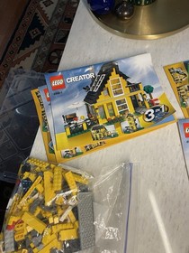 LEGO 4996 Creator 3n1 Beach House Partial 3 Set 2 Sets Of Manuals With Part List