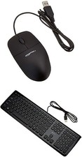 Amazon Basics Keyboard and 3-Button USB Mouse Combo HK3069 - Black