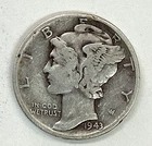1943 Mercury Dime - Free Shipping