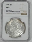 1899 Morgan Dollar CERTIFIED NGC MS 63 Silver Dollar