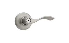 Kwikset 300BL Bed and Bath Privacy Lockset Door Lever - Satin Nickel-NEW