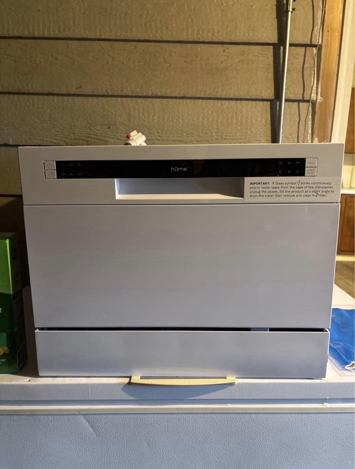 hOme Compact Freestanding Dishwasher White Stainless Steel 6 Place Settings