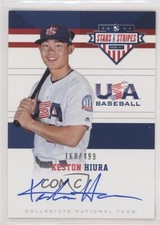 2017 USA Baseball Stars & Stripes CNT Signatures /499 Keston Hiura #11 Auto 7iu