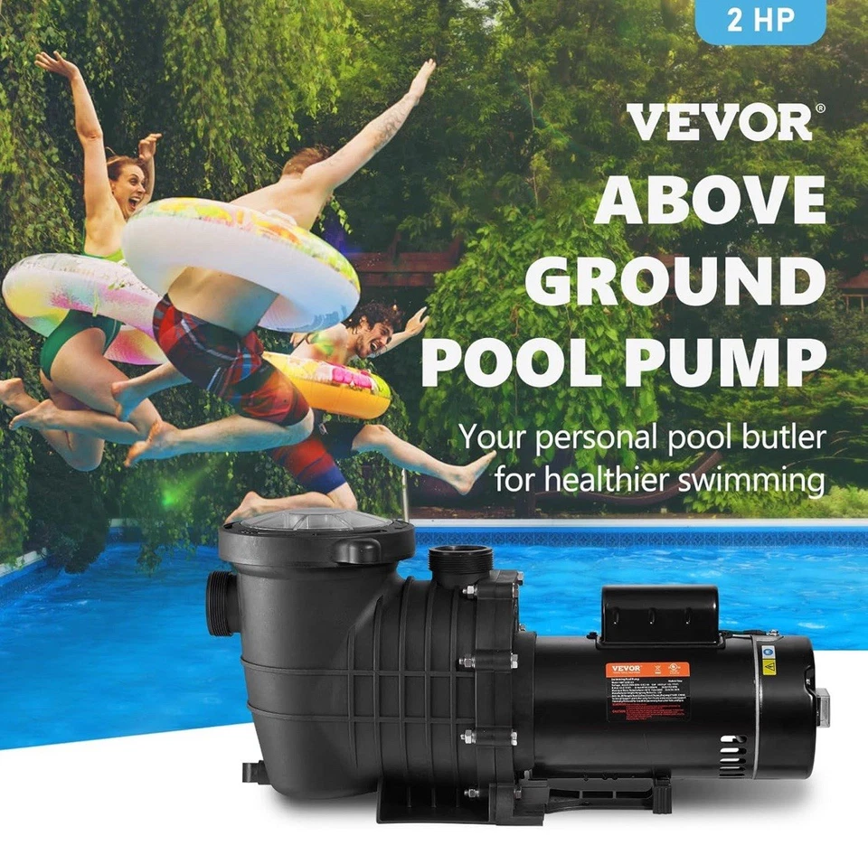 VEVOR Swimming Pool Pump Double Speed for Above Ground Pool w/ Strainer Basket - Image 3 of 4