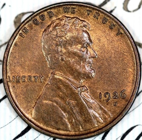 1926-D SOLID+ GEM BU MS LINCOLN WHEAT PENNY DC417 FROM MATTHEWS HOARD