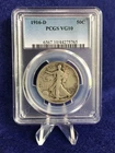 1916-D Walking Liberty Half Dollar 50c "Semi-Key Coin" *PCGS VG10 Very Good*
