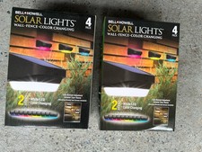 (Paquete de 8) Campana + Howell Solar Lumiere Solaire Valla de Pared Exterior Color Blanco Luz