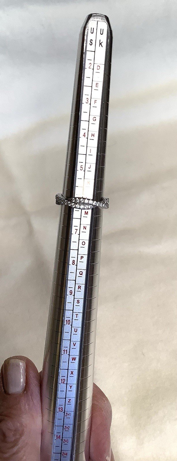 Pretty Silver Tone Ring With Simulated Diamonds B… - image 4