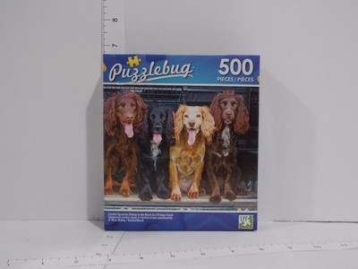 Puzzlebug 500 Piece Puzzle   Cocker Spaniels in Truck   LPF Jigsaw Puzzle   New