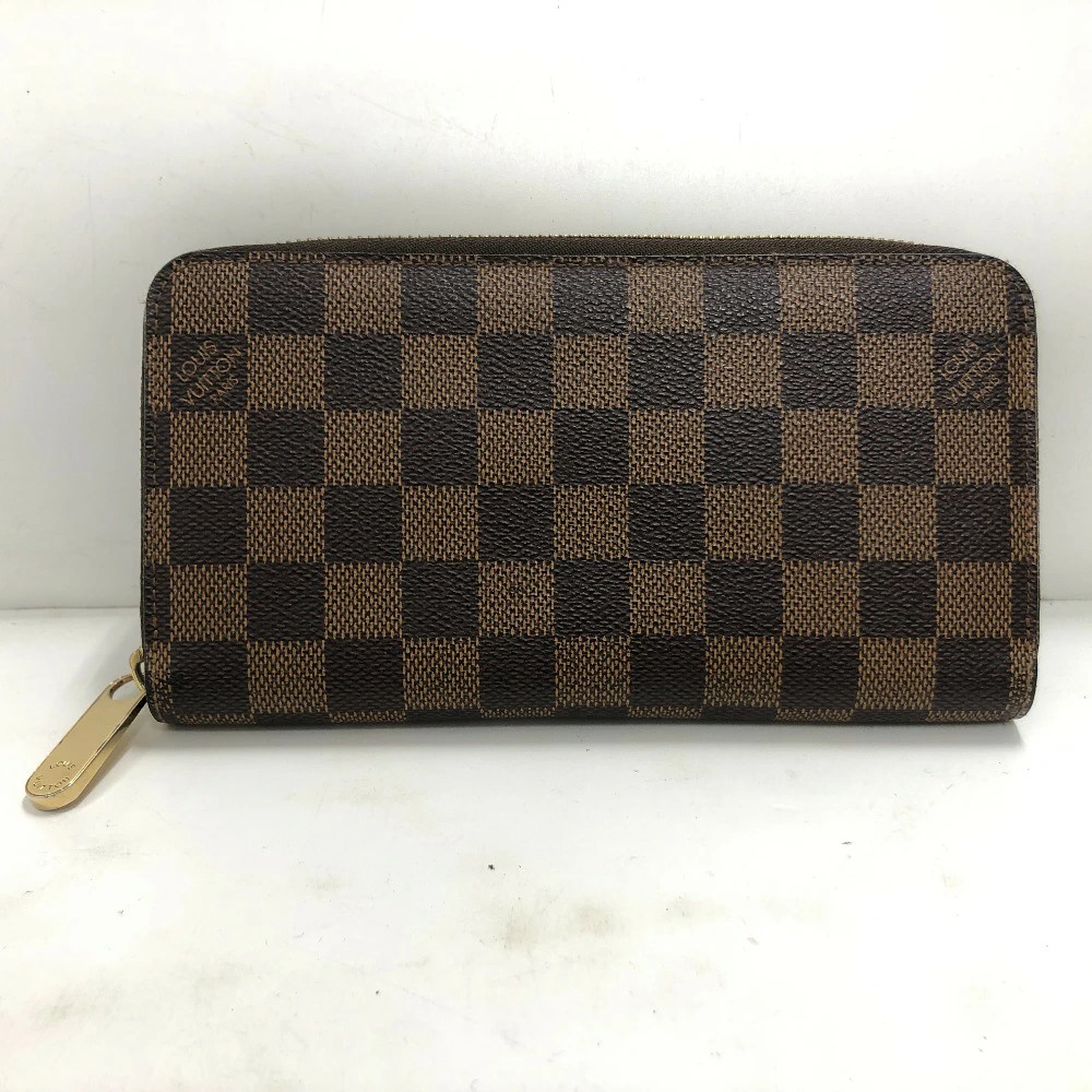 Louis Vuitton Zippy Wallet Damier Brown N41661 Used No Box