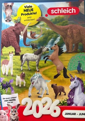SCHLEICH Toy Catalog - January to June 2026 - w/ Stickers - German Edition 83 pg