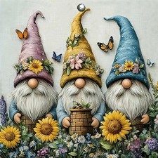 Gnome Dwarf Diamond Painting Kit For Adults 5D DIY Full Drill Wall Art Decor