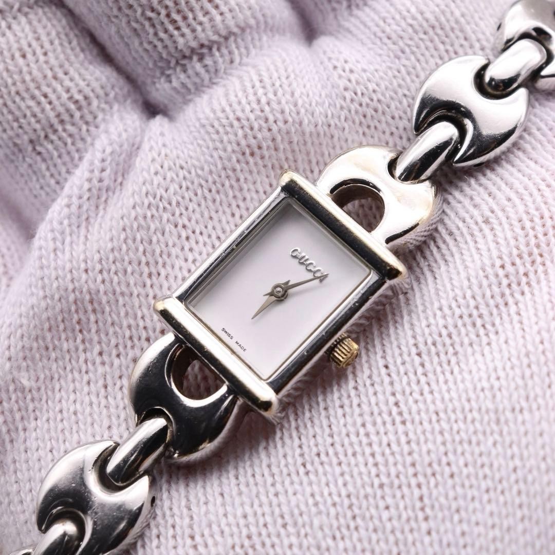 Gucci 1800L Watch Quartz Women's White Dial Silver No Box From Japan Working thumbnail 4