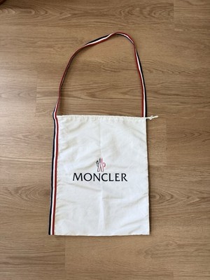 Moncler White Drawstring Dust bag W Shoulder Strap 19  X 16 