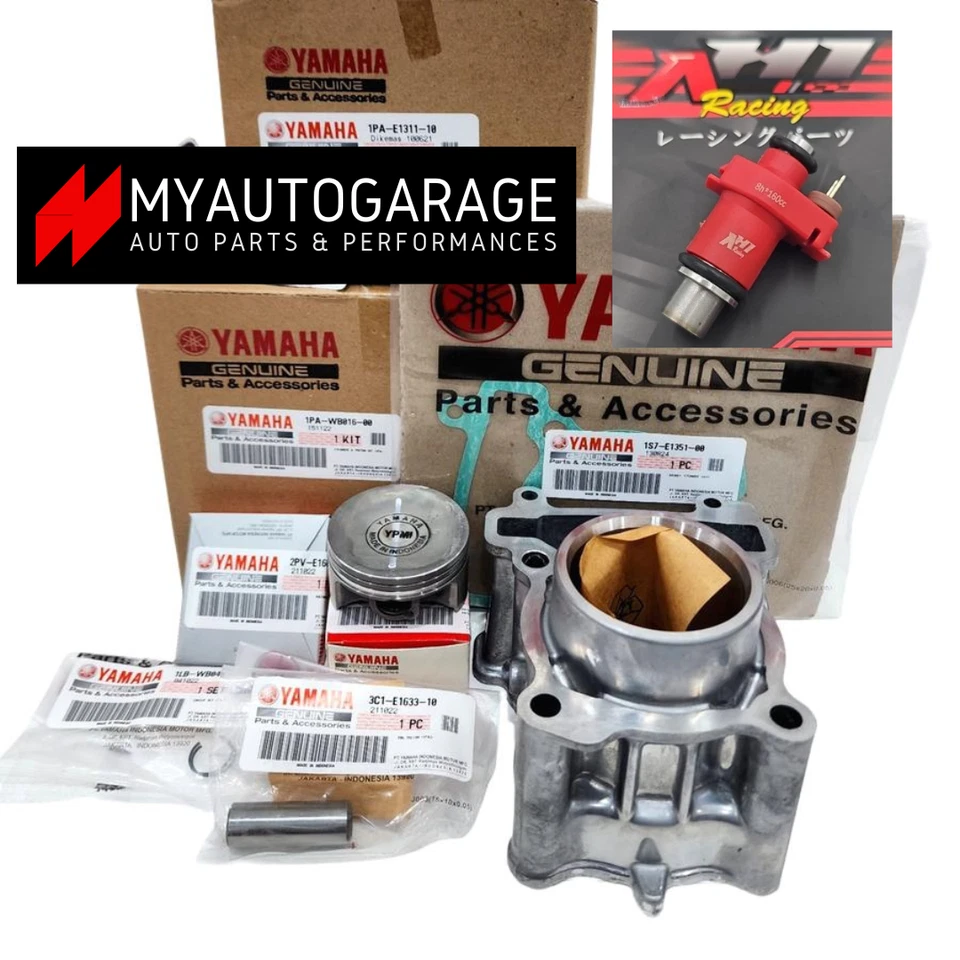 Genuine Yamaha YZF R125 WR125 Big Bore Kit + AH1 Racing Fuel Injectors 150cc 8H - Image 2 of 4