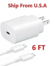 25w Fast Charger + 6 Ft Type C Cable for Samsung Galaxy Tab A7 Lite tablet