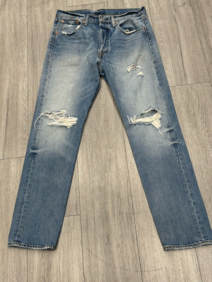 Levi's 501 CT Tapered Distressed Jeans Button Fly Mens Size